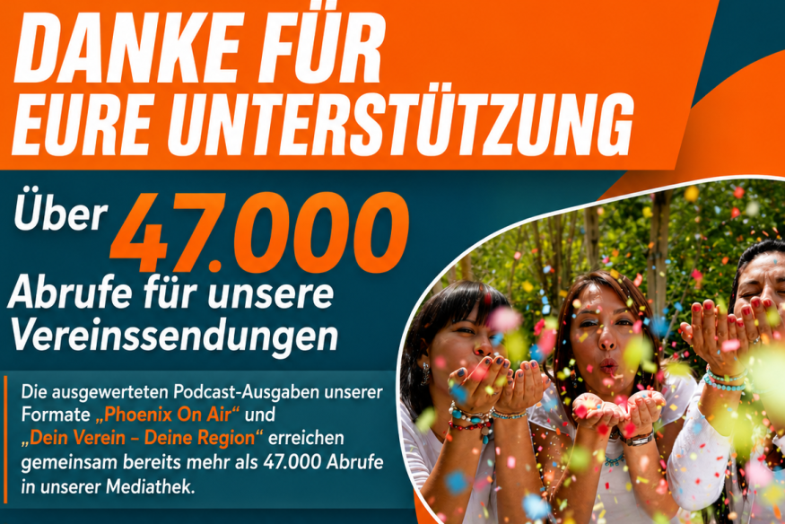 Über 47.000 Abrufe für unsere Vereinssendungen